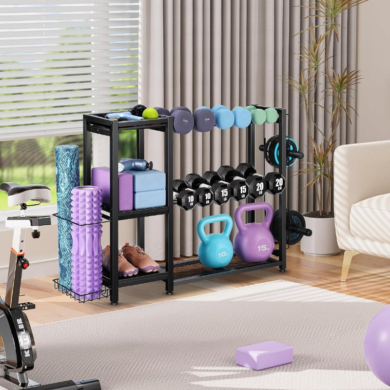 Heavy‑Duty Home Gym Dumbbell Storage Rack Stand
