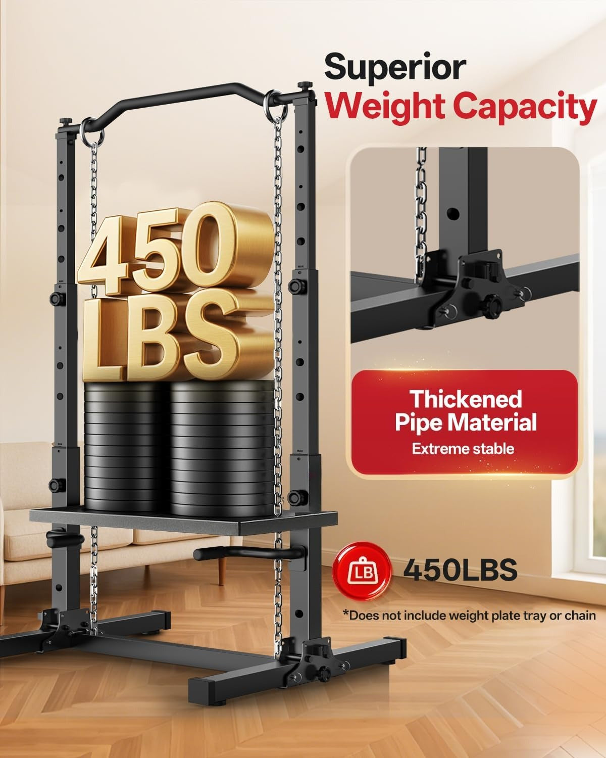 Foldable Free‑Standing Home Gym Power Tower