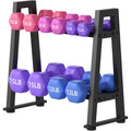 Compact A‑Frame Dumbbell Kettlebell Storage Rack