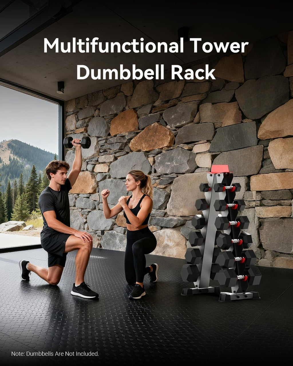 6‑Tier Heavy‑Duty Dumbbell Weight Rack Stand