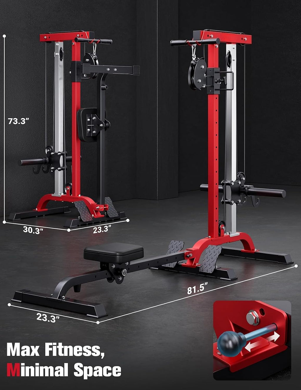 2‑in‑1 Home Gym LAT Pulldown Station