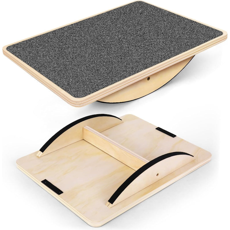 Wooden Non‑Slip Wobble Balance Board