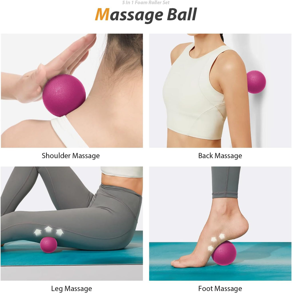 High‑Density Fitness Foam Roller Massage Set