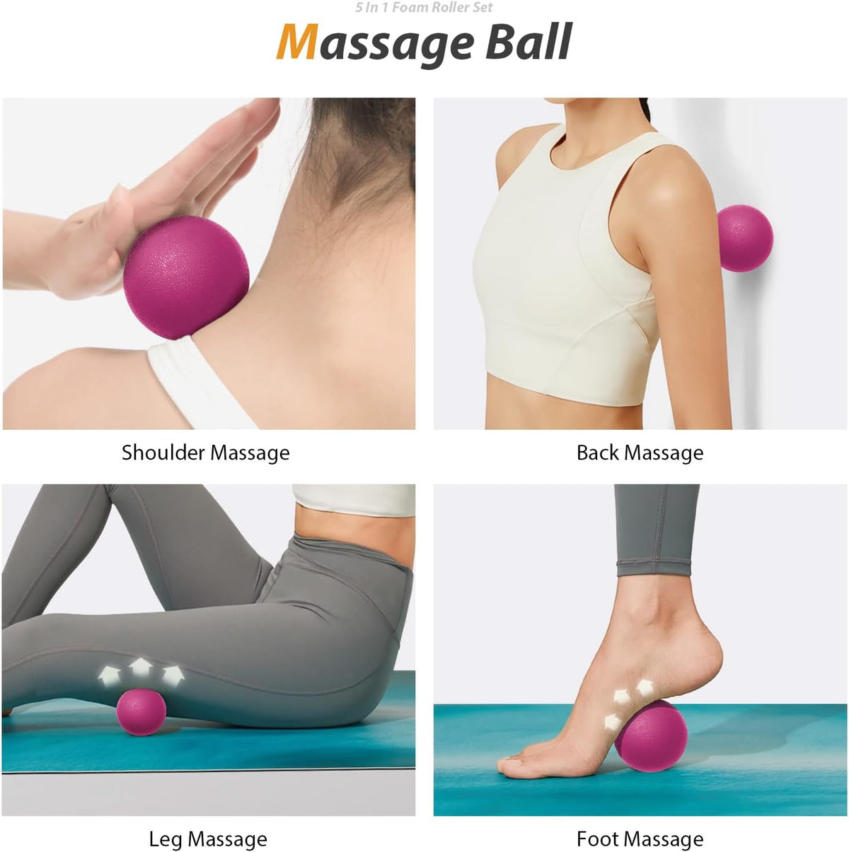 High‑Density Fitness Foam Roller Massage Set