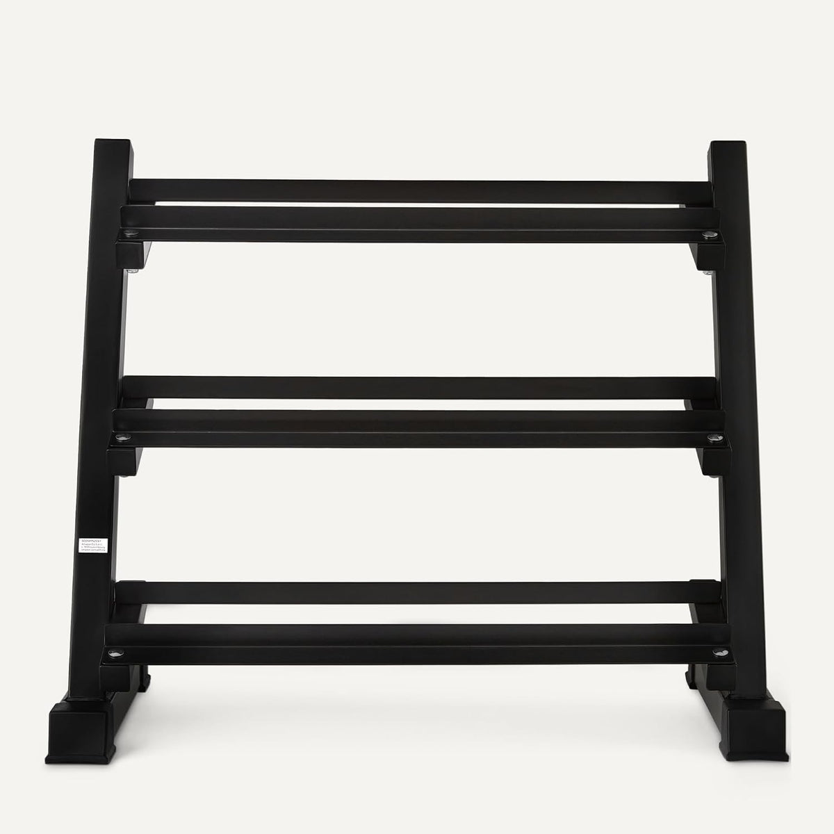 Black 3‑Tier Steel Adjustable Dumbbell Weight Rack