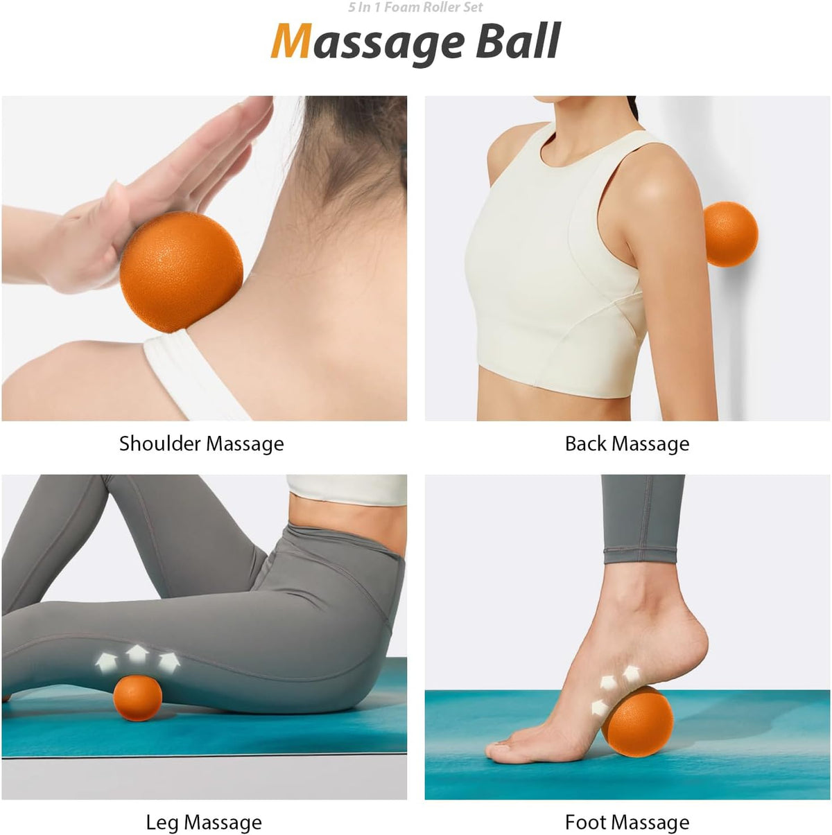 5‑in‑1 Deep‑Tissue Foam Roller Massage Kit