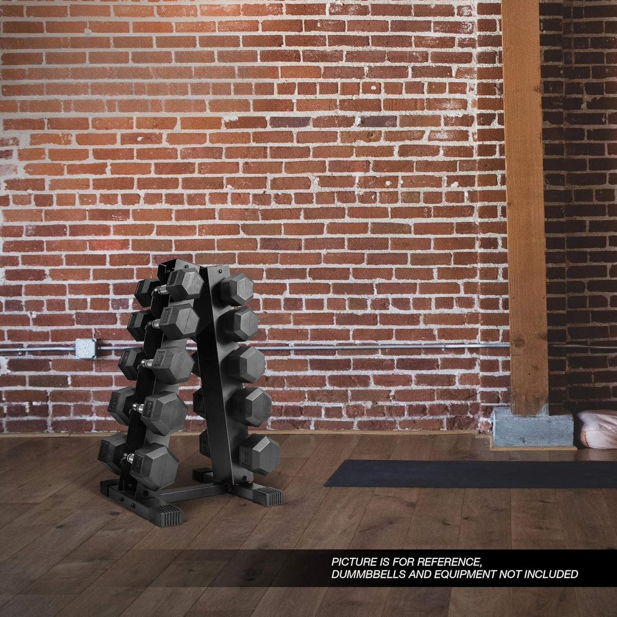 Compact Heavy‑Duty Hex Dumbbell Storage Rack