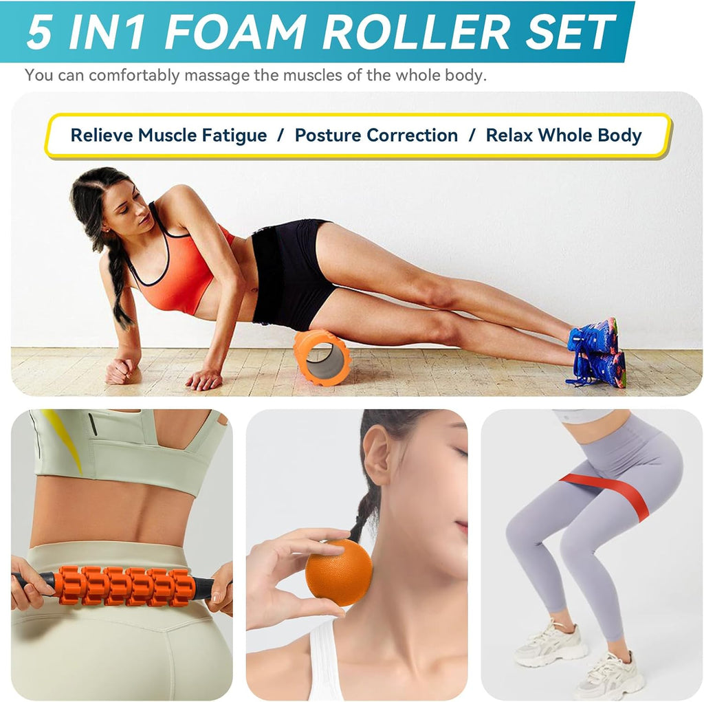 Trigger‑Point Fitness Foam Roller Massage Set