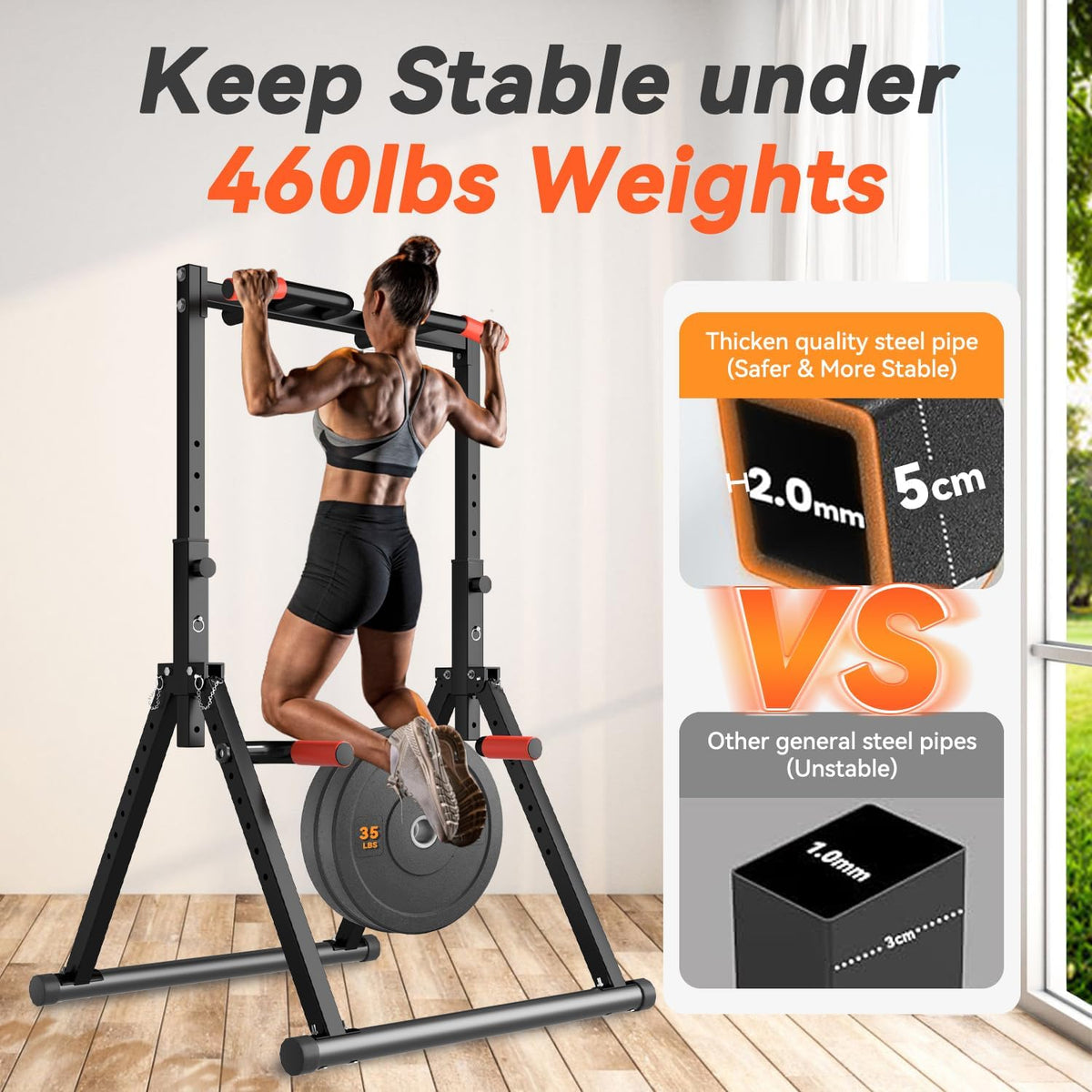 Foldable Multi‑Function Home Gym Power Tower
