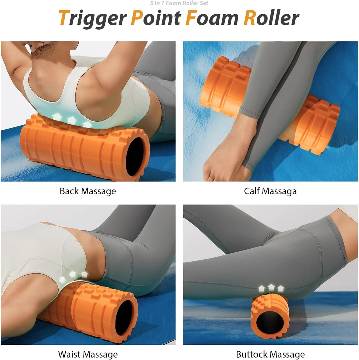 5‑in‑1 Deep‑Tissue Foam Roller Massage Kit