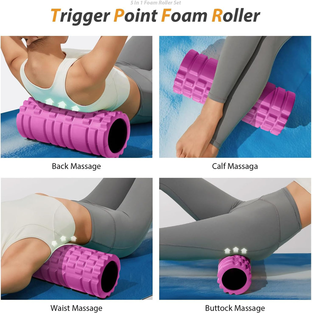 High‑Density Fitness Foam Roller Massage Set