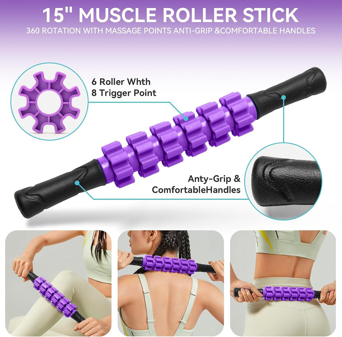 High‑Density Muscle Massage Foam Roller Set