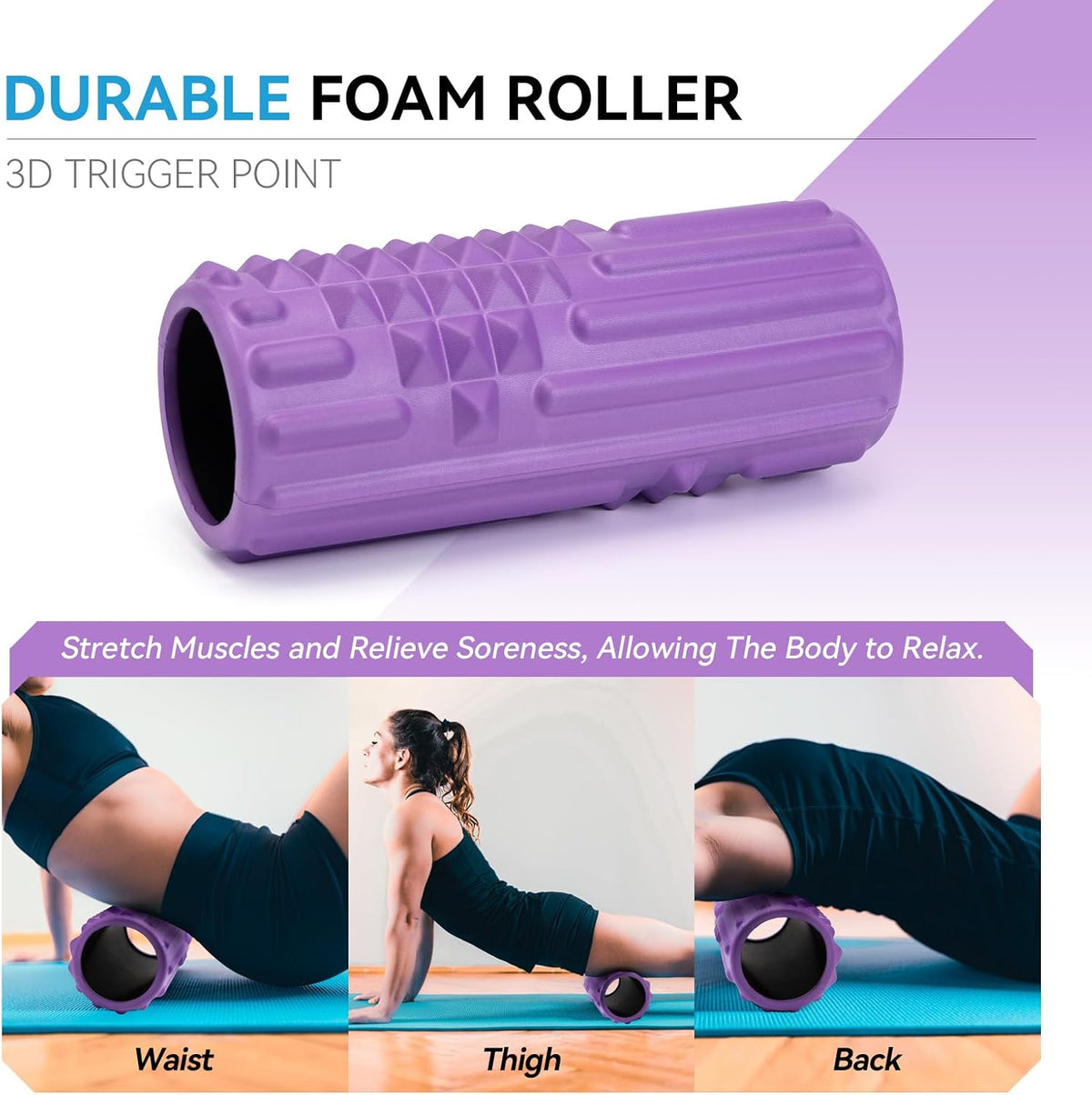 High‑Density Deep Tissue Foam Roller Set