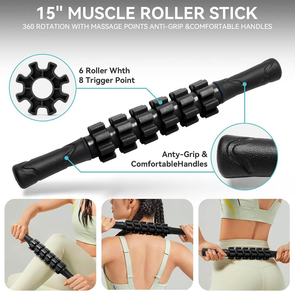 High‑Density Muscle Recovery Foam Roller Set
