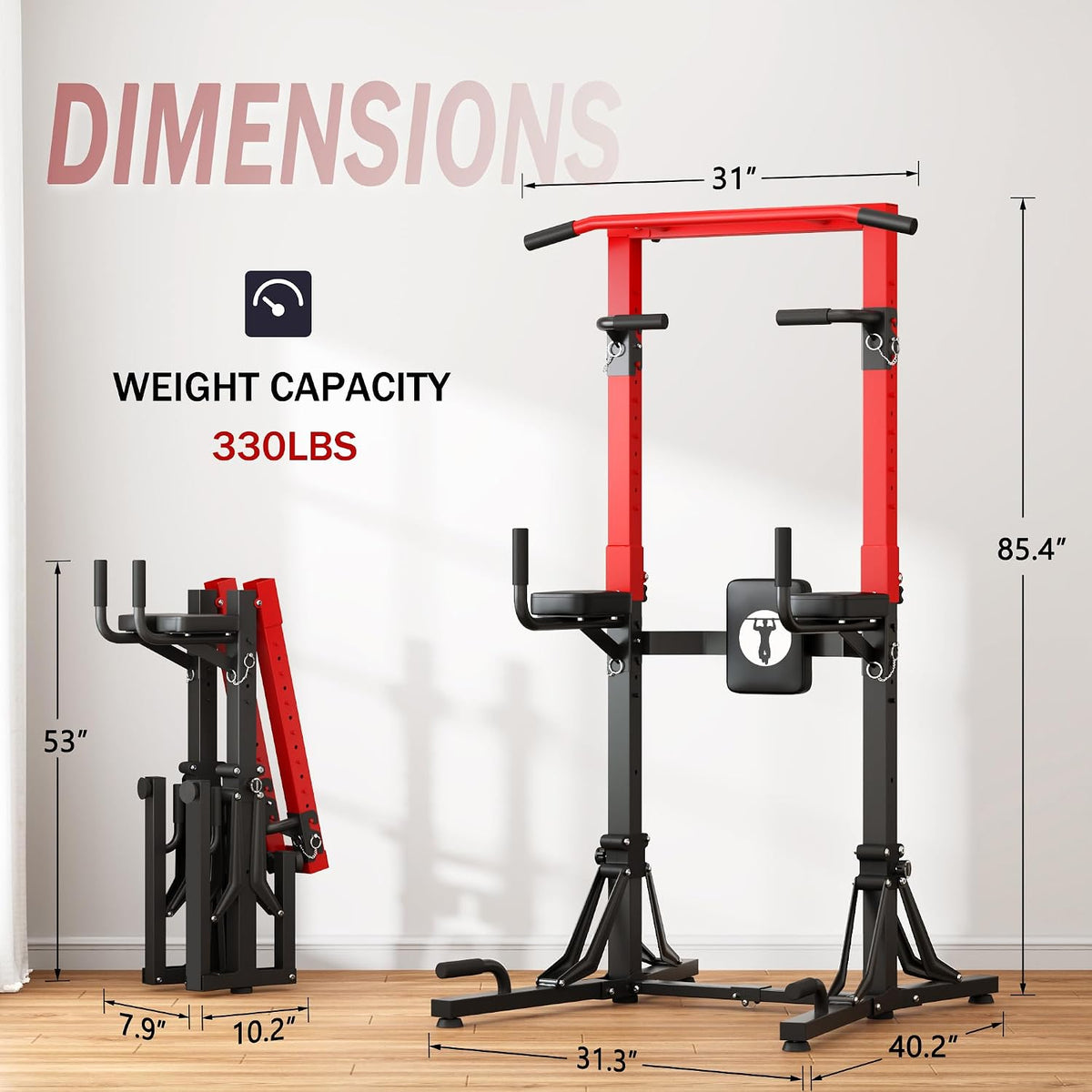 Adjustable Foldable Home Gym Power Tower Station