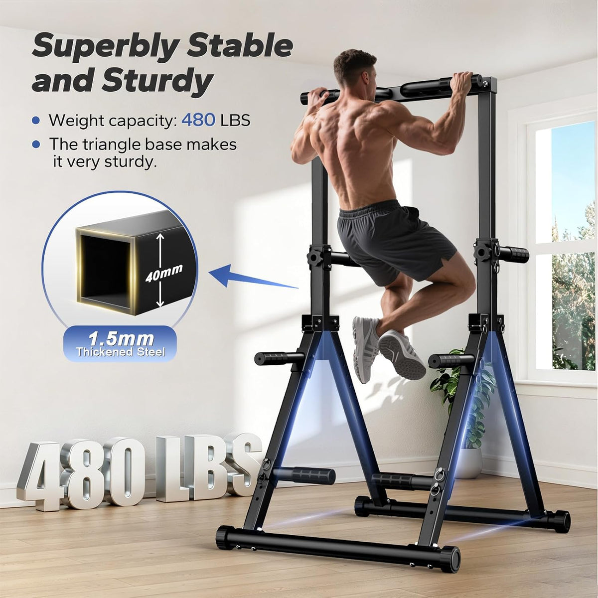 Adjustable Free‑Standing Foldable Power Tower Station
