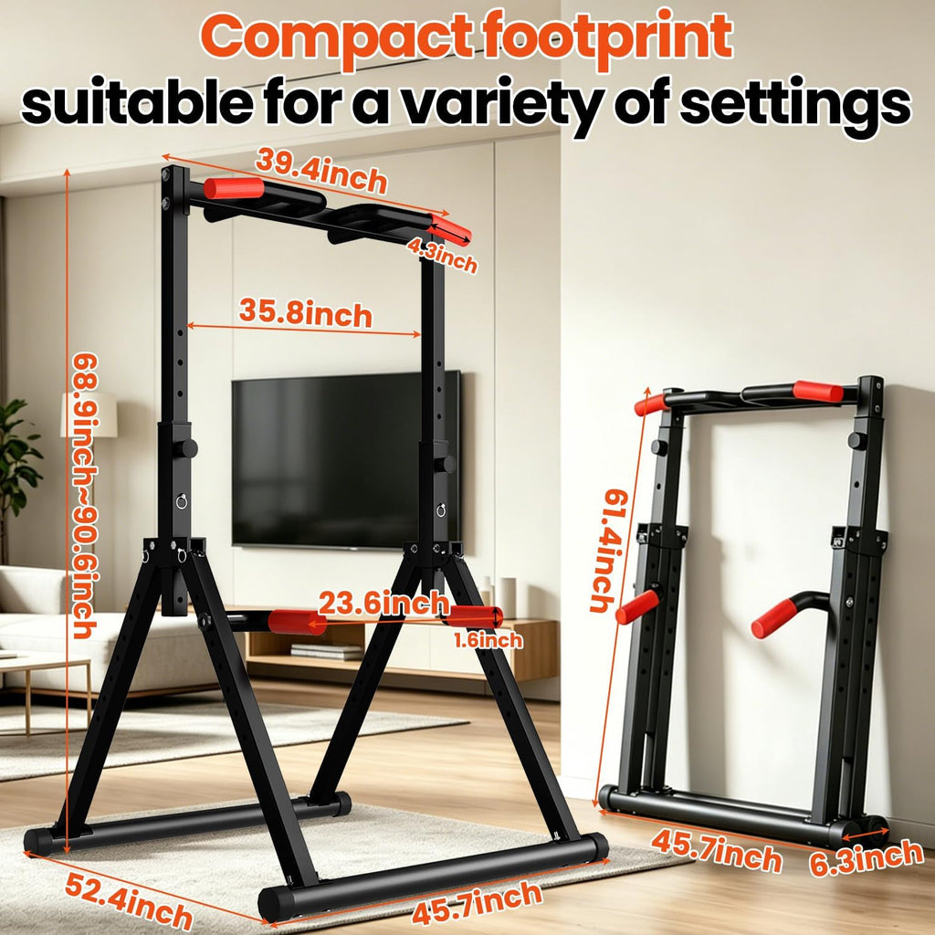 Foldable Free‑Standing Home Gym Power Tower