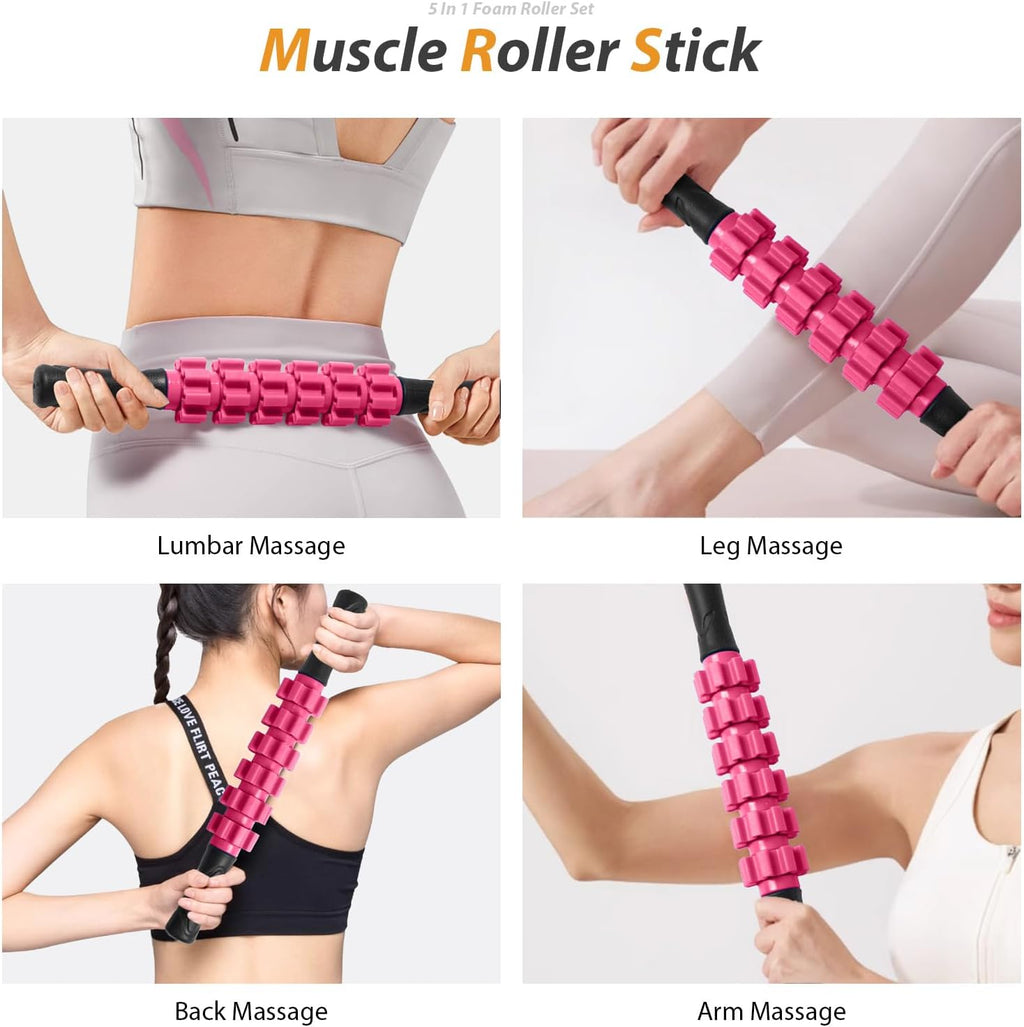 High‑Density Fitness Foam Roller Massage Set