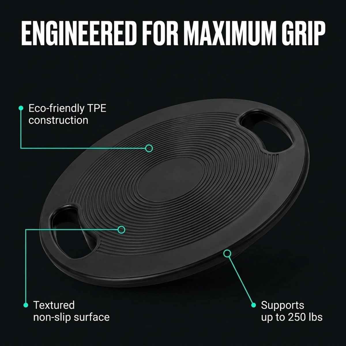 Non‑Slip Wobble Balance Fitness Trainer Board