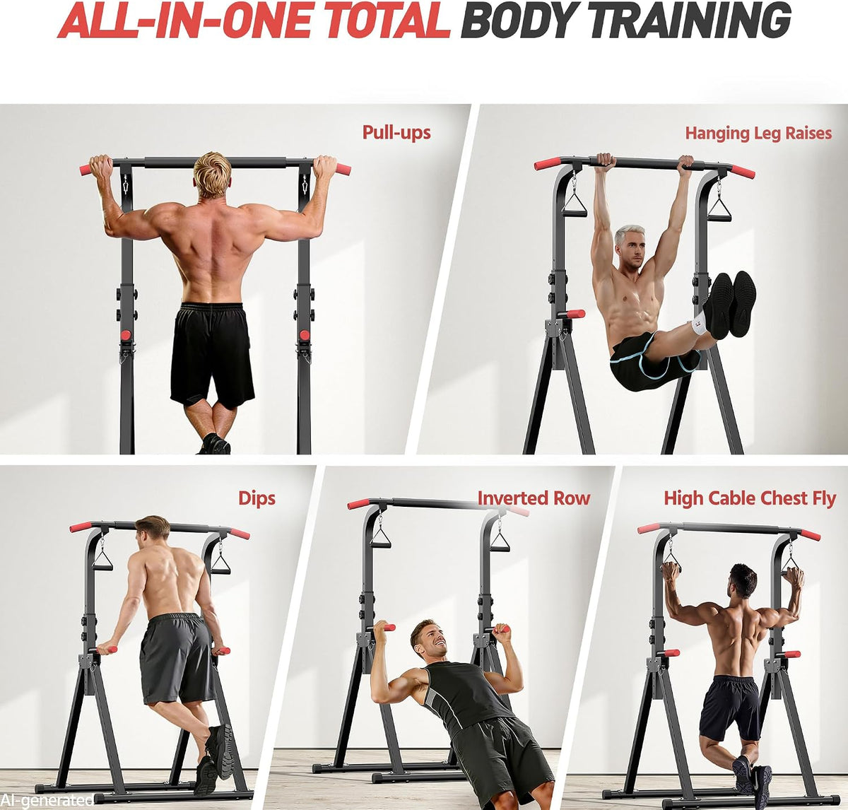 Free‑Standing Foldable Pull‑Up Power Tower Station