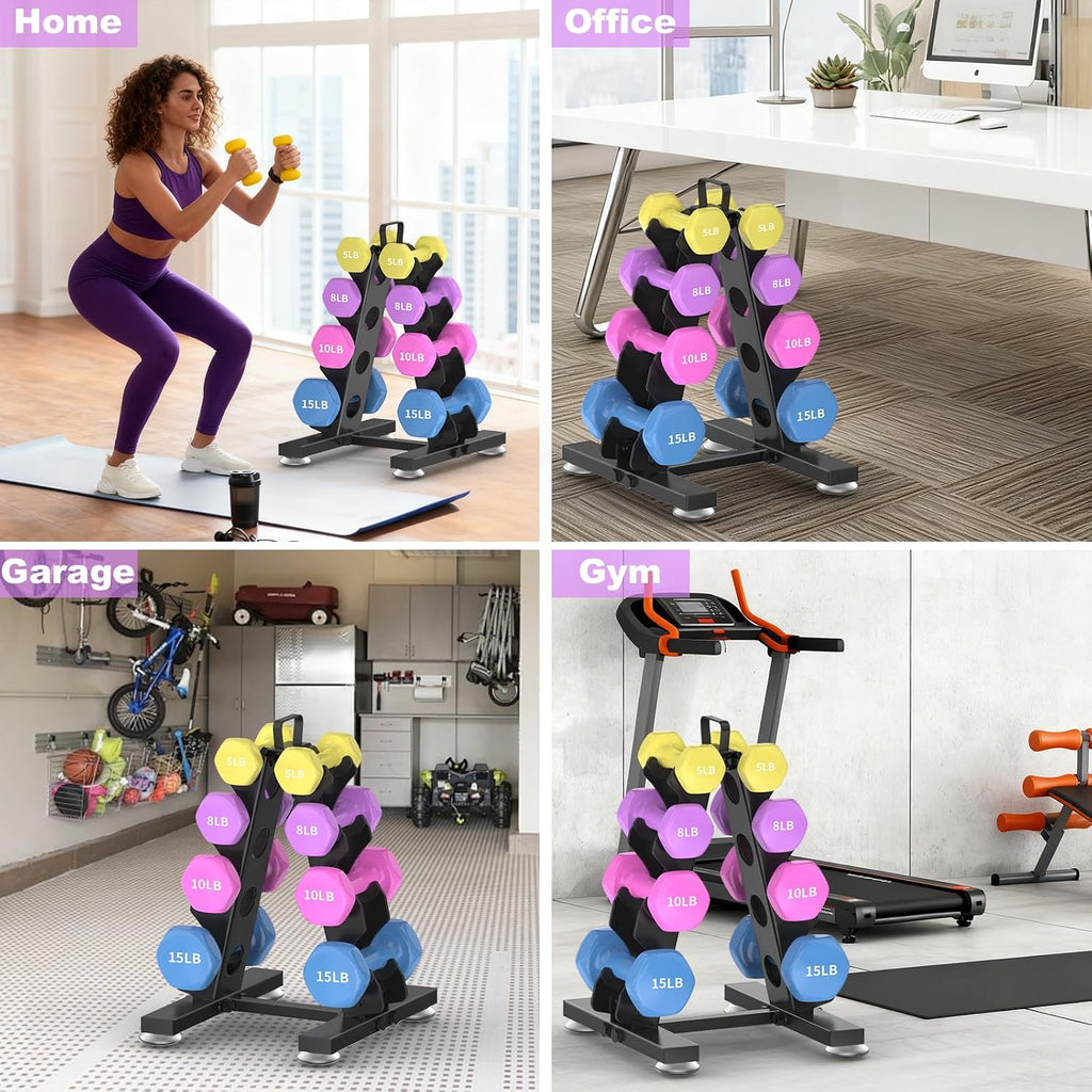 A‑Frame Multi‑Tier Home Gym Dumbbell Rack Stand