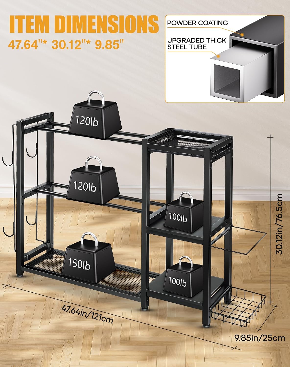 Heavy‑Duty Home Gym Dumbbell Storage Rack Stand