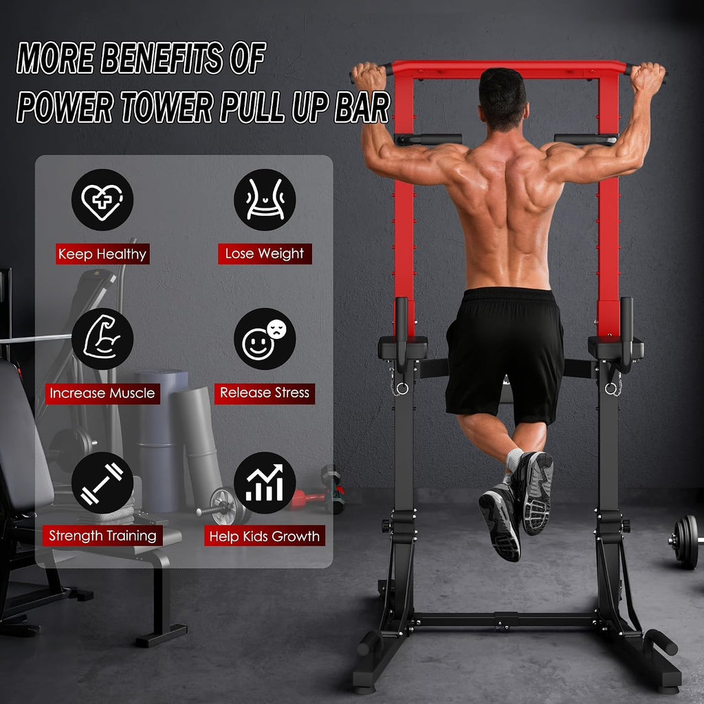 Adjustable Foldable Home Gym Power Tower Station