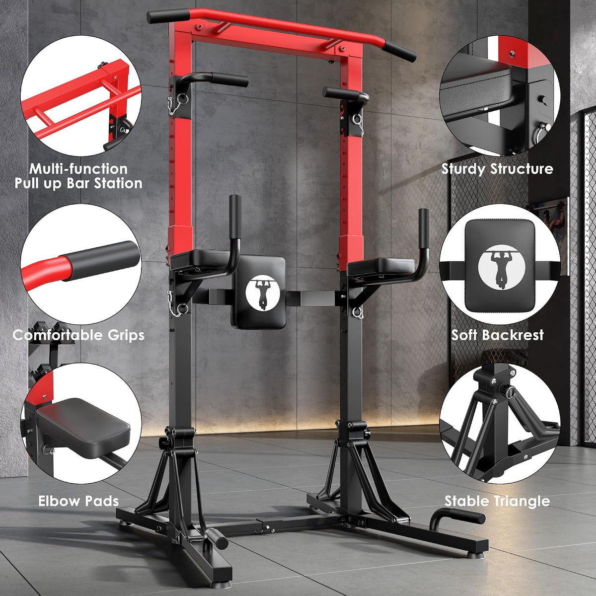 Adjustable Foldable Home Gym Power Tower Station