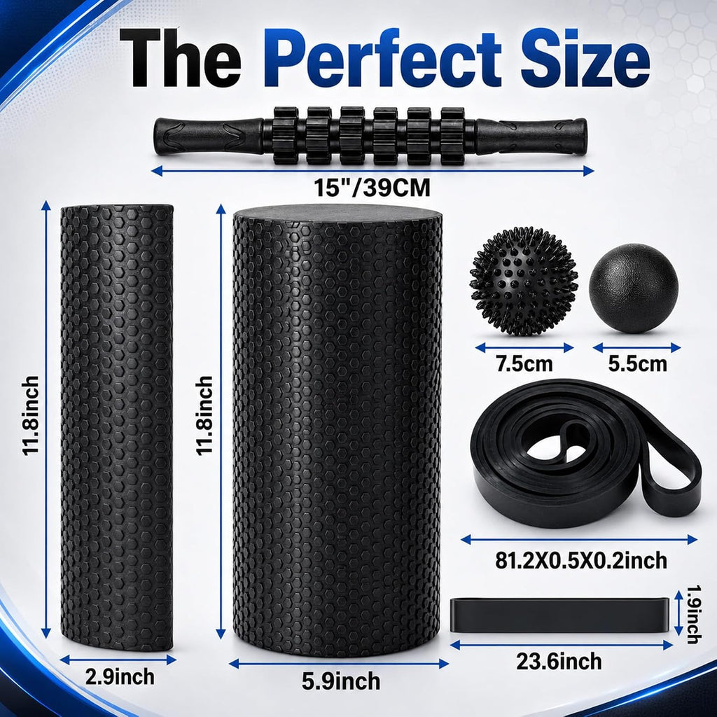 High‑Density Deep Tissue Foam Roller Kit