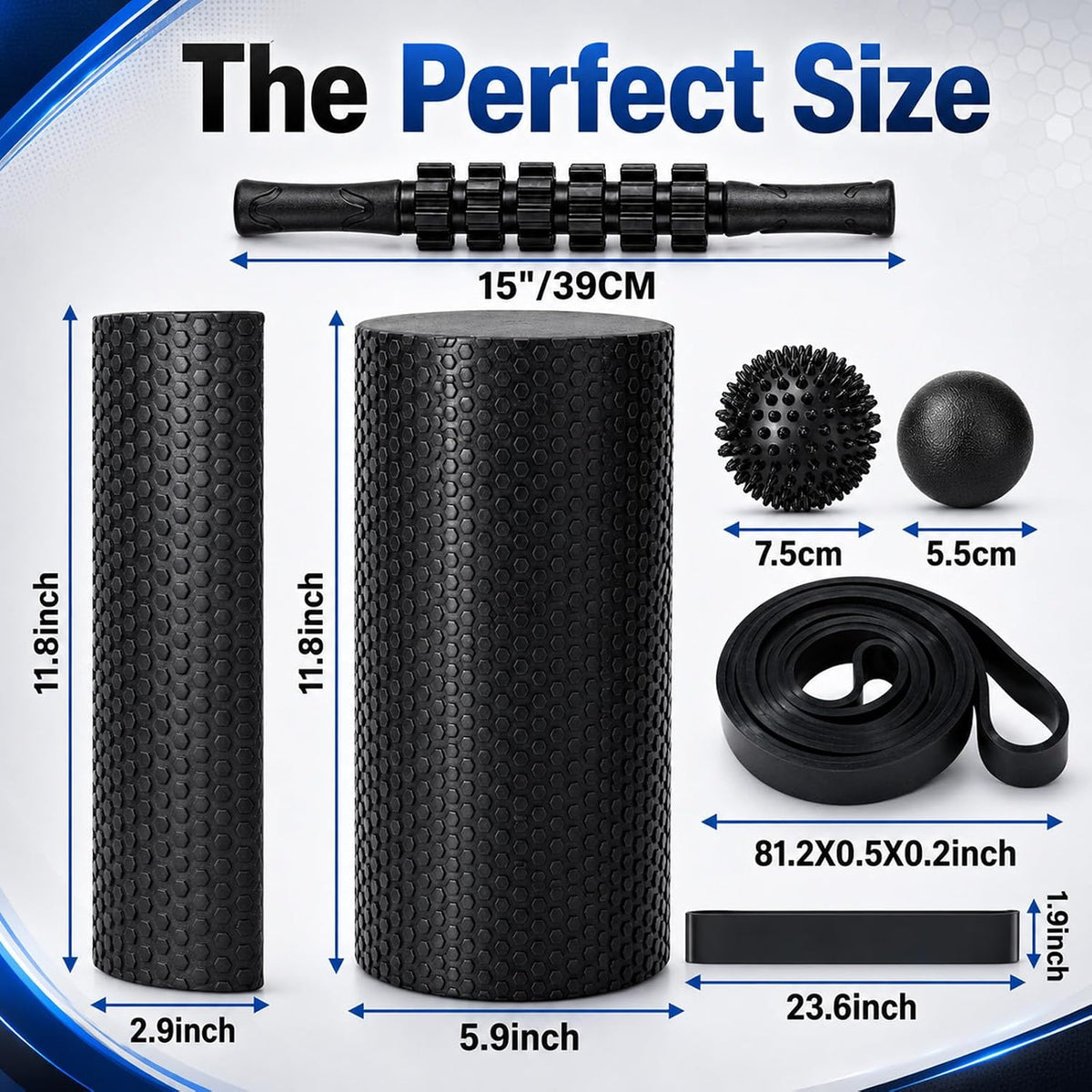 High‑Density Deep Tissue Foam Roller Kit