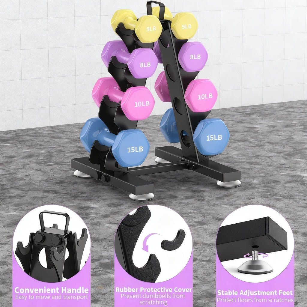 A‑Frame Multi‑Tier Home Gym Dumbbell Rack Stand