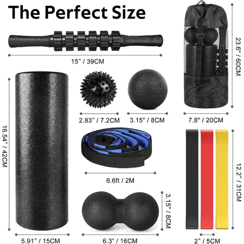 7‑in‑1 Deep‑Tissue Foam Roller Kit