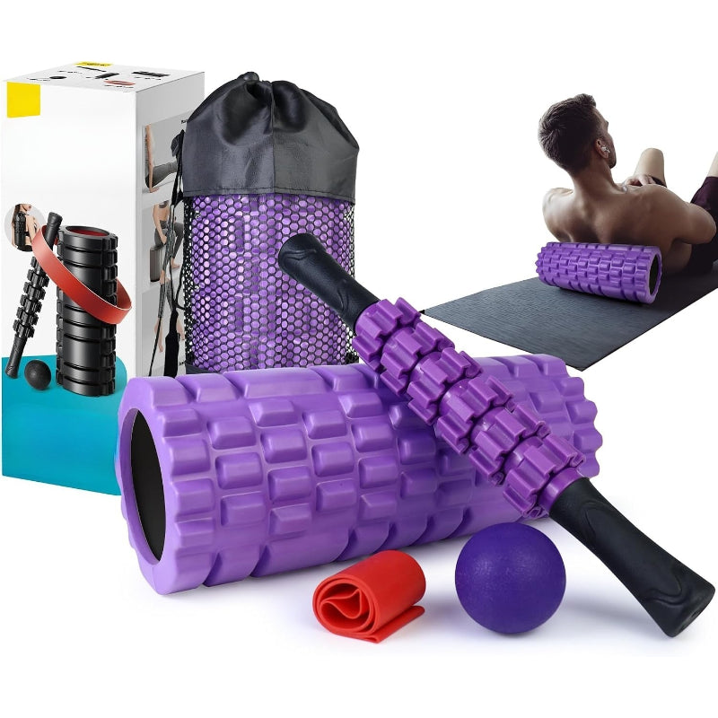 High‑Density Muscle Massage Foam Roller Set