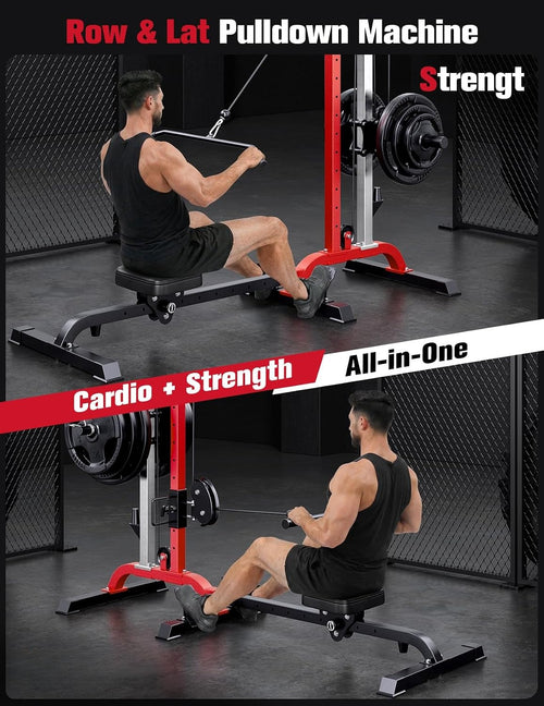 2‑in‑1 Home Gym LAT Pulldown Station