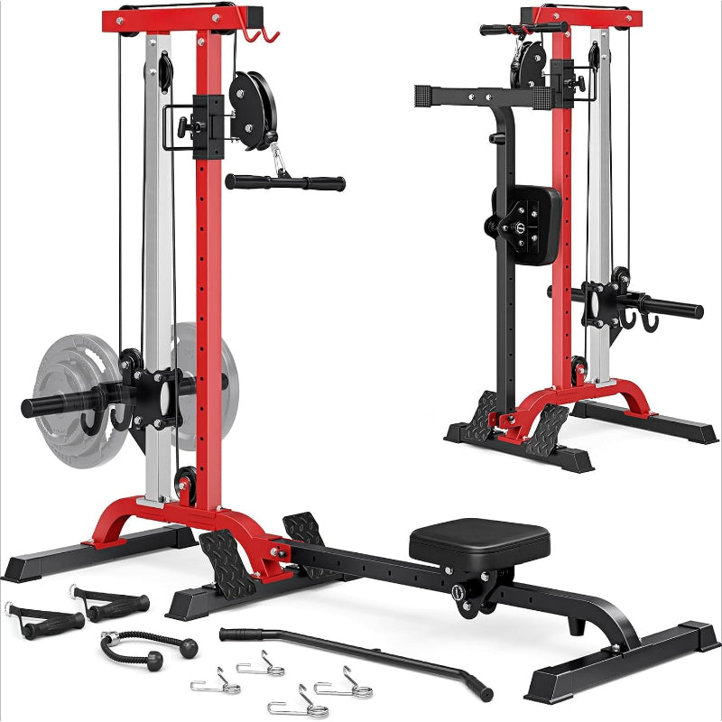 2‑in‑1 Home Gym LAT Pulldown Station