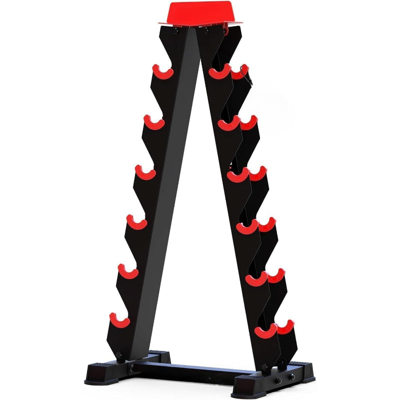 6‑Tier Heavy‑Duty Dumbbell Weight Rack Stand